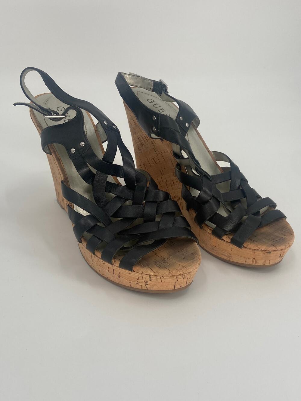 Guess Open Toe strapped Wedge Sandals